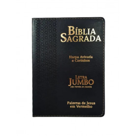 Bíblia Sagrada Letra Jumbo | ARC | Harpa Avivada e Corinhos | Capa PU Luxo